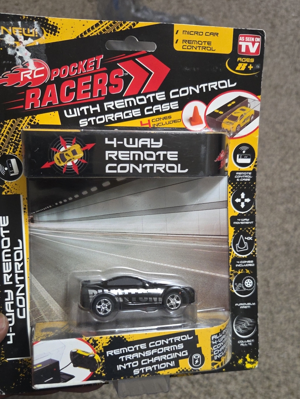 4-Way Remote Control Micro Car - Black